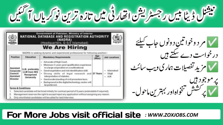 Latest NADRA Jobs